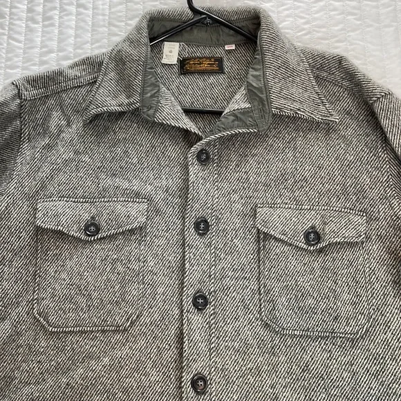 Vintage Eddie Bauer wool blend button down long jacket - Picture 5 of 6